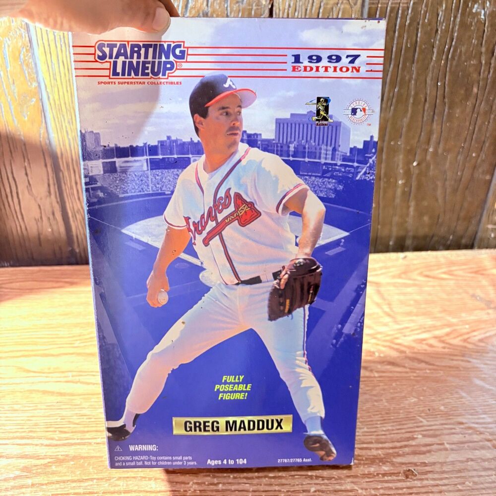 1997 Starting Lineup Greg Maddux 12” Tall Fully Poseable Figure Braves Hof